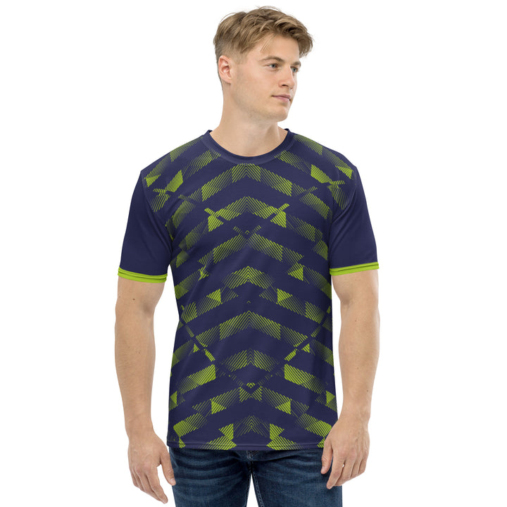 Premium Men's Jersey - Blue-Green Striker