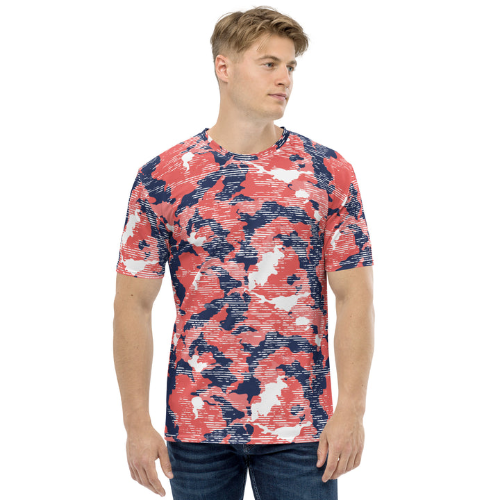 Premium Men's Jersey - Red-Blue Sunset