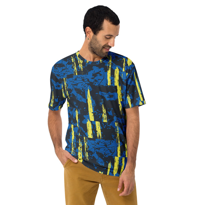 Premium Men's Jersey - Blue-Yellow Forest