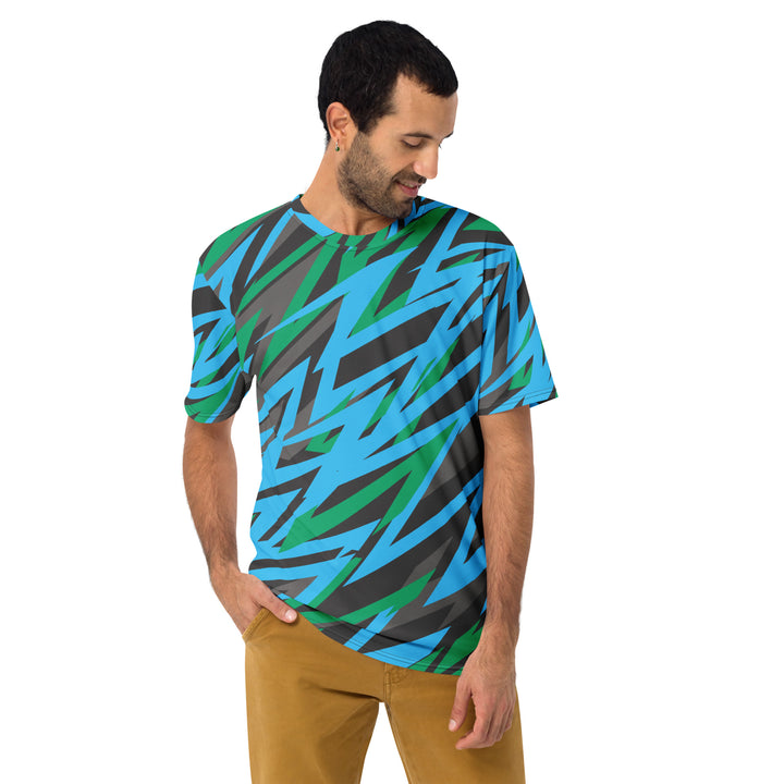 Premium Men's Jersey - Green-Blue Jungle