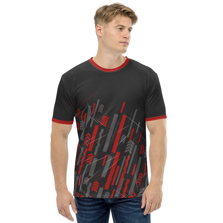 Premium Men's Jersey - Black-Red Track