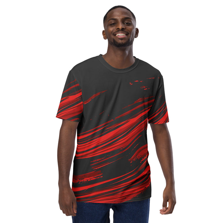 Premium Men's Jersey - Black-Red Ember