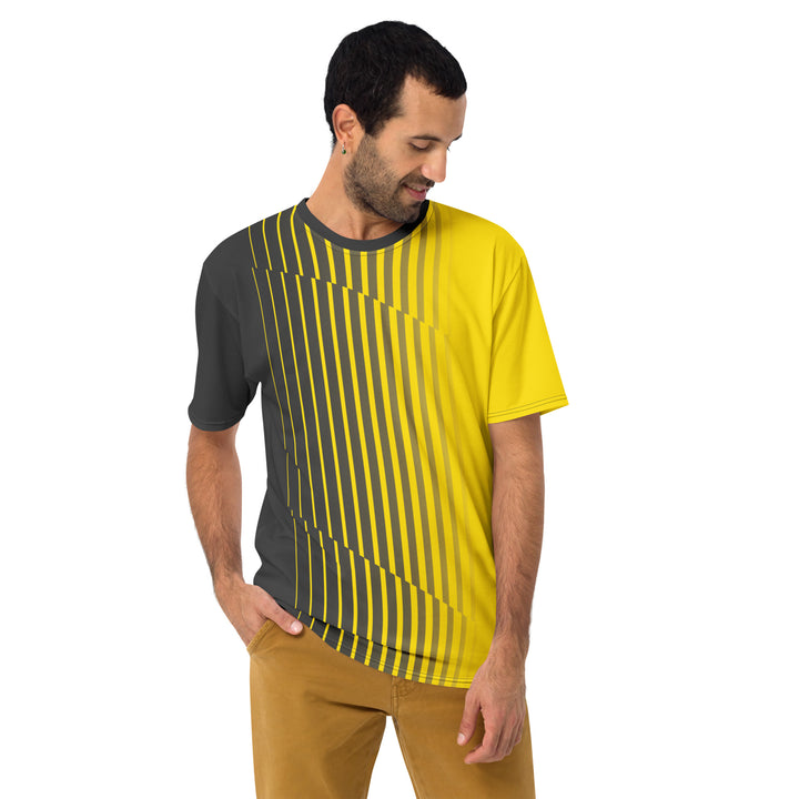 Premium Men's Jersey - Black-Yellow Fade