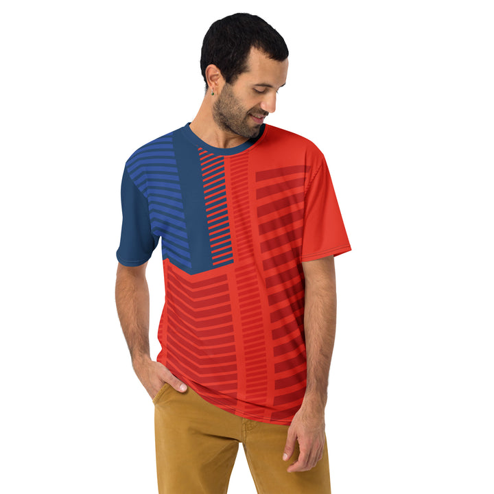 Premium Men's Jersey - Red-Blue Track