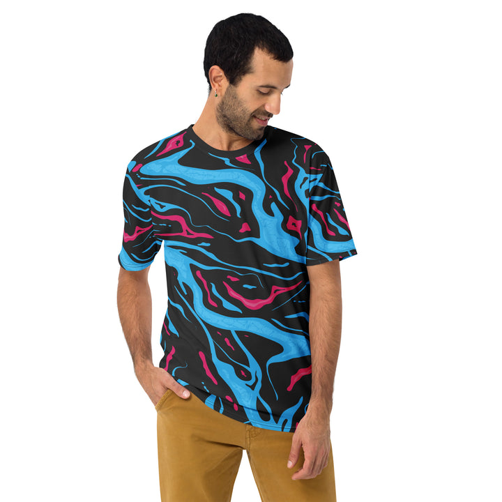 Premium Men's Jersey - Blue-Pink Confusion