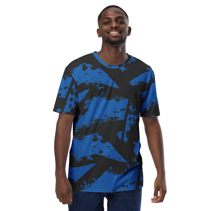 Premium Men's Jersey - Blue-Black Stains