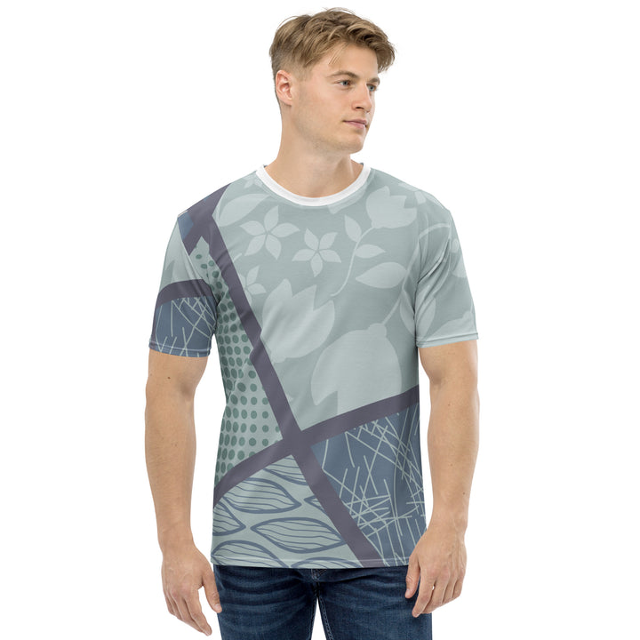 Premium Men's Jersey - Green-Blue Leaves