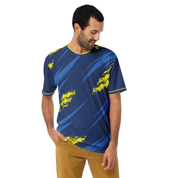 Premium Men's Jersey - Blue-Yellow Storm