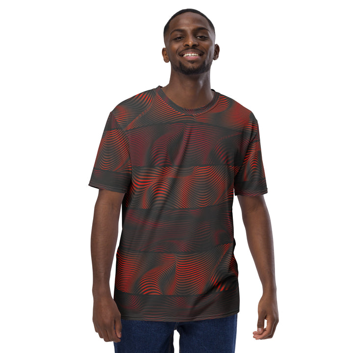 Premium Men's Jersey - Black-Red Illusion