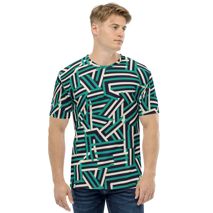 Premium Men's Jersey - Black-Green Maze