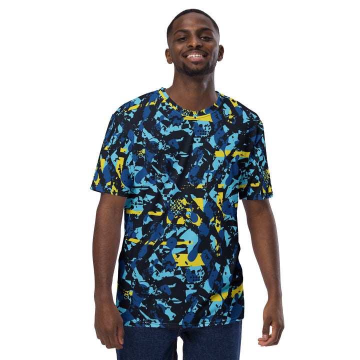 Premium Men's Jersey - Blue-Yellow Criss