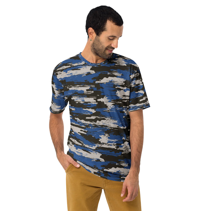 Premium Men's Jersey - Black-Blue Landscape