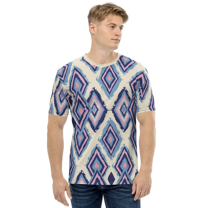 Premium Men's Jersey - Beige-Blue Illusion