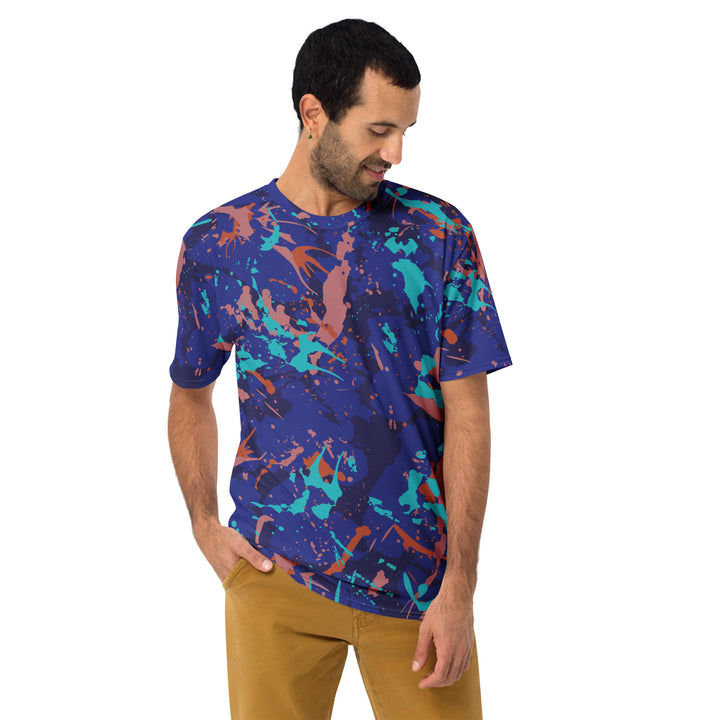 Premium Men's Jersey - Blue-Orange Lagoon