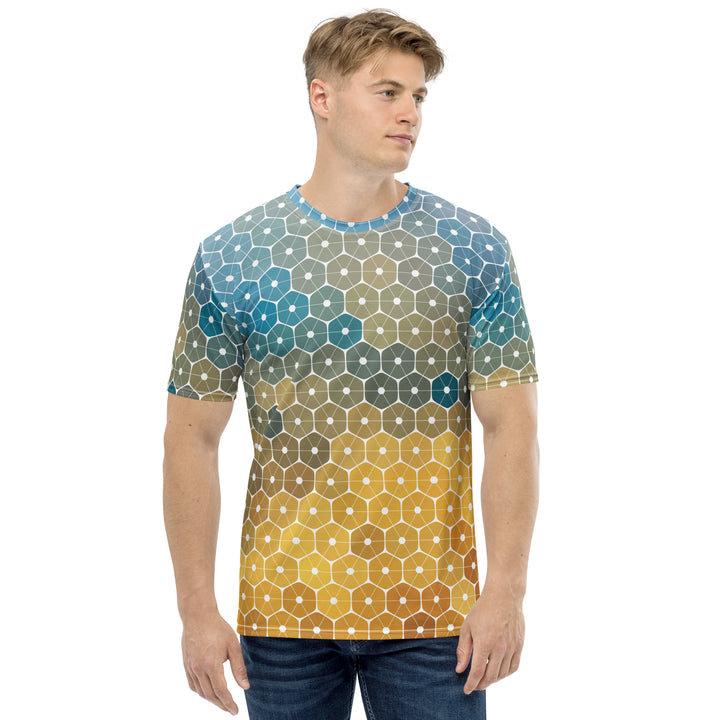 Premium Men's Jersey - Yellow-Blue Mosaic