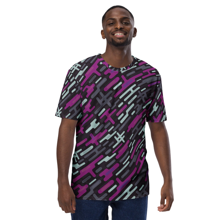 Premium Men's Jersey - Black-Purple Wire