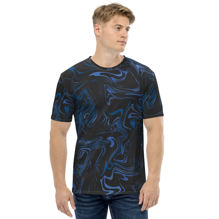 Premium Men's Jersey - Black-Blue Dye