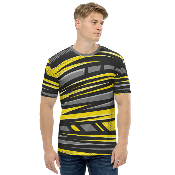 Premium Men's Jersey - Black-Yellow Trail