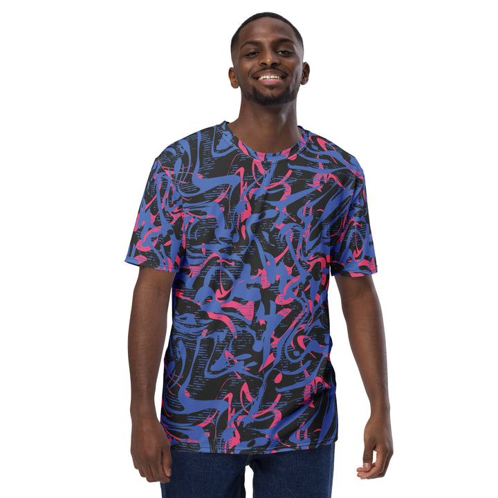 Premium Men's Jersey - Blue-Pink Artist