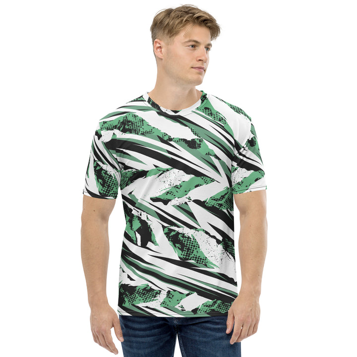 Premium Men's Jersey - White-Green Sword