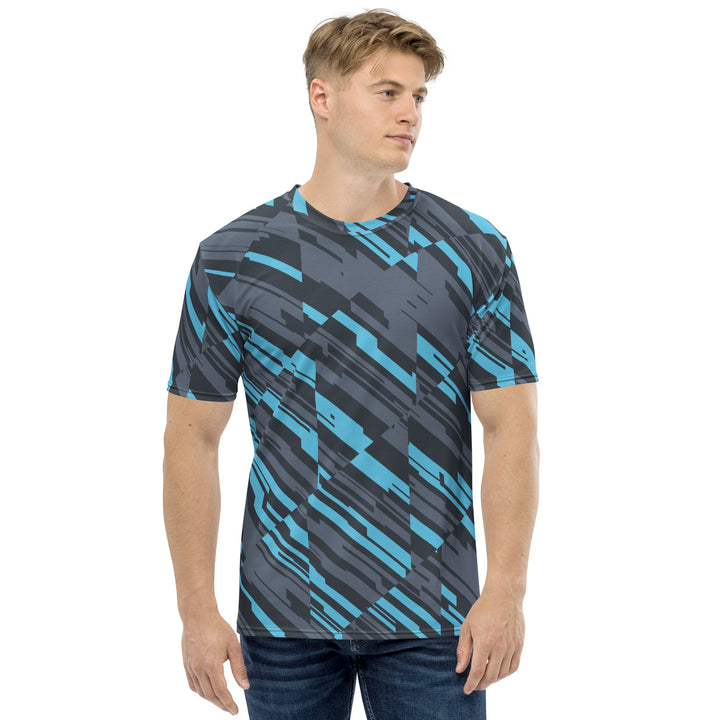 Premium Men's Jersey - Grey-Blue Skew