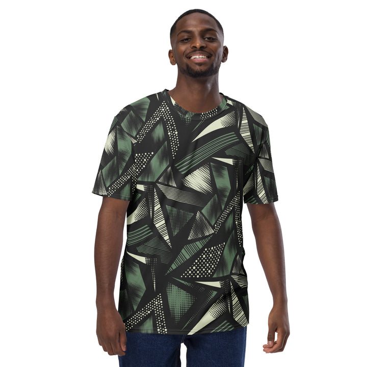 Premium Men's Jersey - Black-Green Landscape