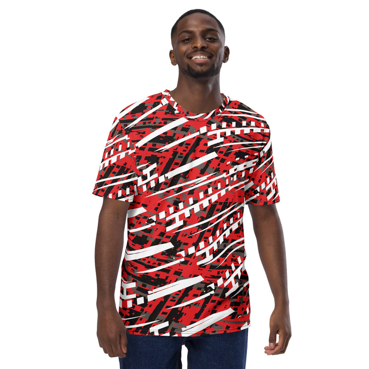 Premium Men's Jersey - Red-White Distract