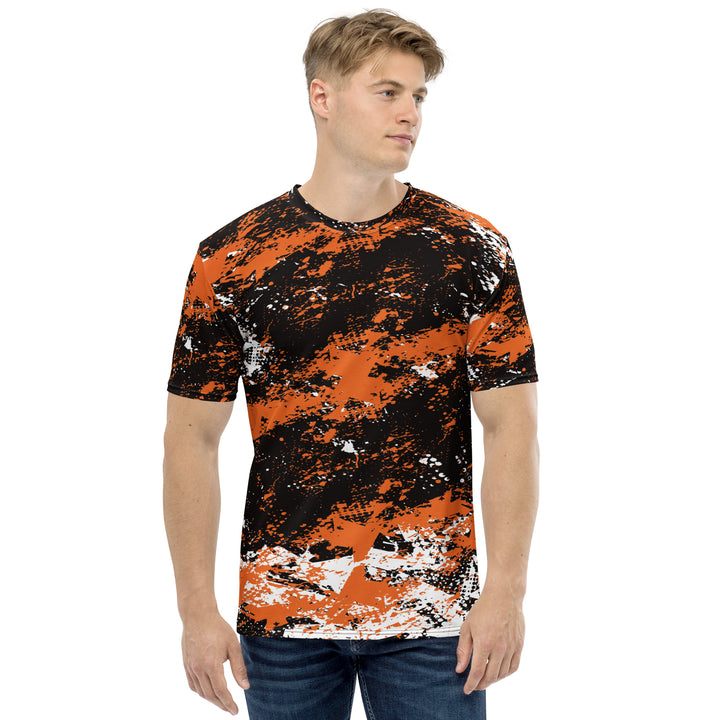 Premium Men's Jersey - Black-Orange Pitch