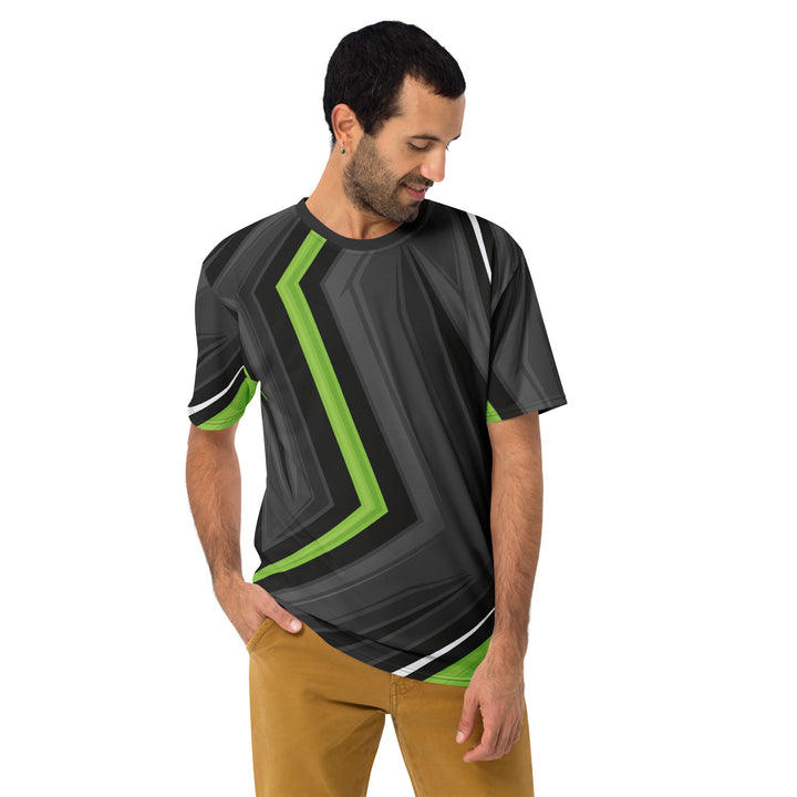 Premium Men's Jersey - Black-Green Edge