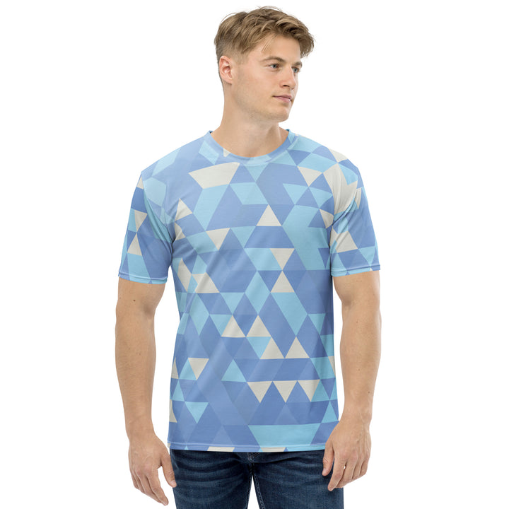 Premium Men's Jersey - Blue-White Triangle