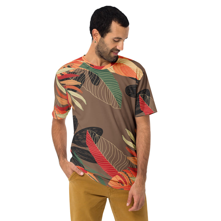 Premium Men's Jersey - Brown-Red Jungle