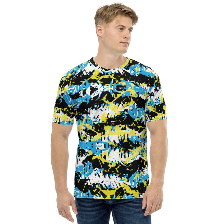 Premium Men's Jersey - Blue-Yellow Mix