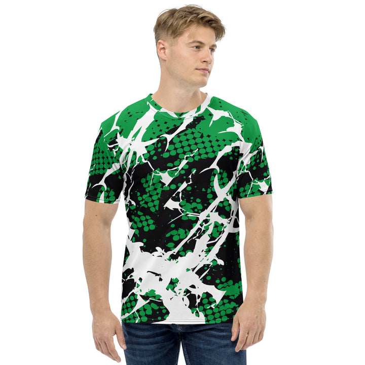 Premium Men's Jersey - Green-White Paint