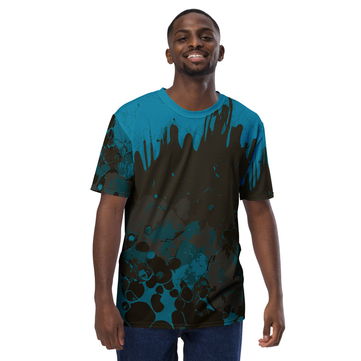 Premium Men's Jersey - Turquoise-Black Liquid