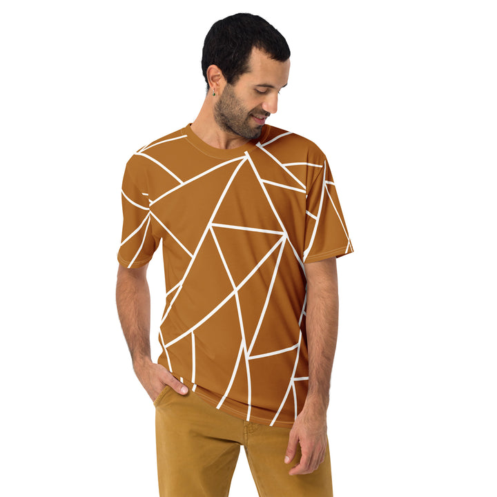 Premium Men's Jersey - Brown-White Triangle