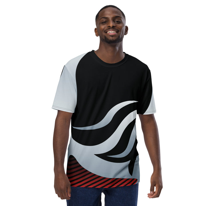 Premium Men's Jersey - Black-Grey Flame