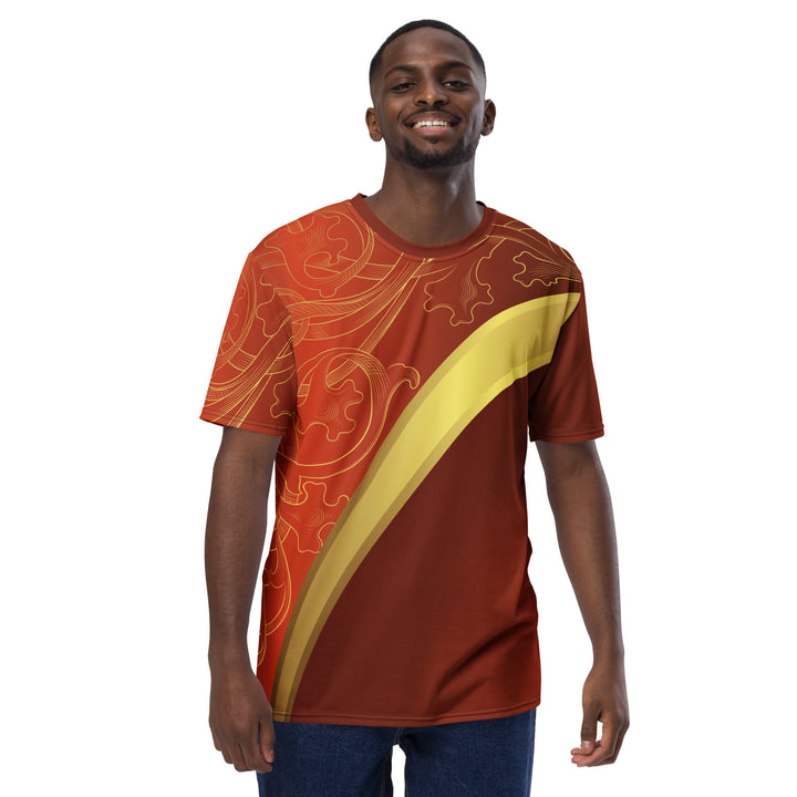 Premium Men's Jersey - Red-Yellow Elegant