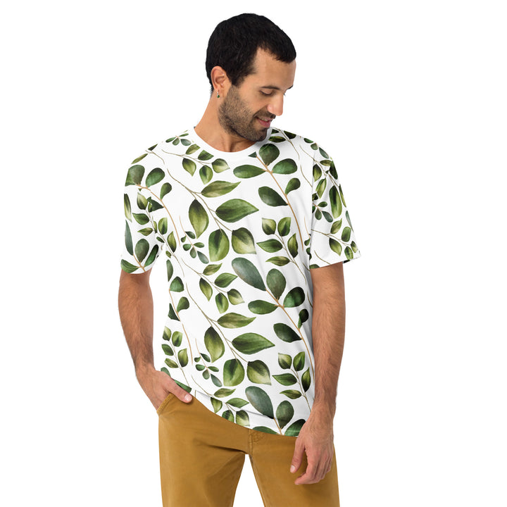 Premium Men's Jersey - White-Green Plant