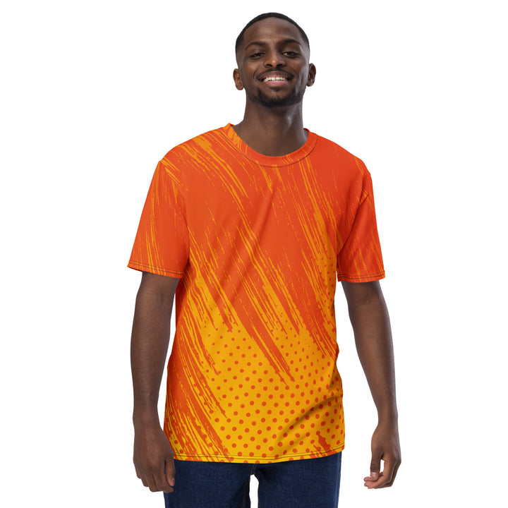 Premium Men's Jersey - Orange-Yellow Brush