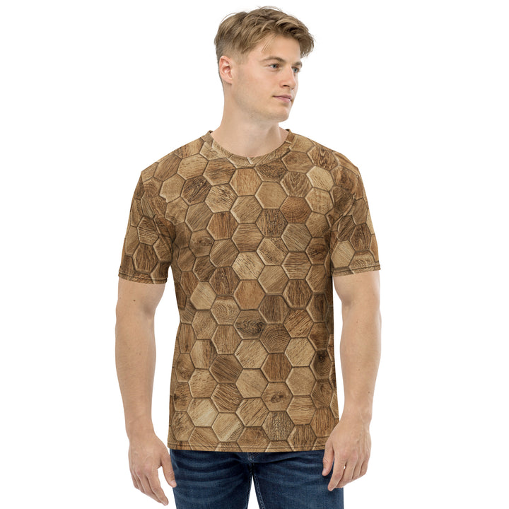 Premium Men's Jersey - Wood Hexagon