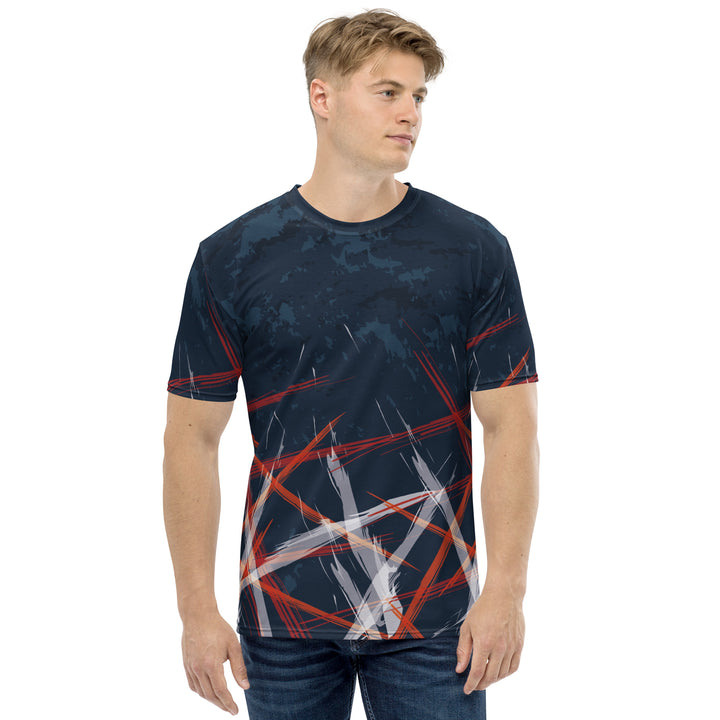 Premium Men's Jersey - Blue-Red Spike