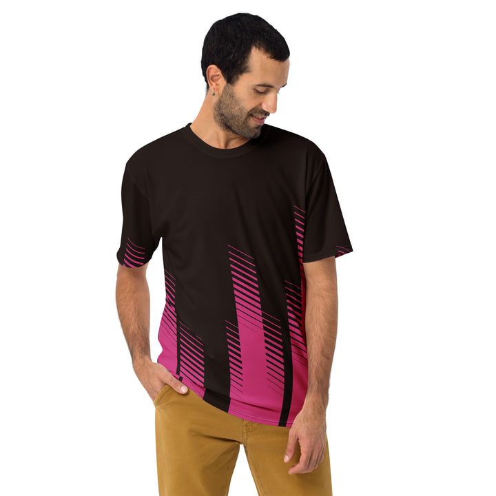 Premium Men's Jersey - Black-Pink Bar