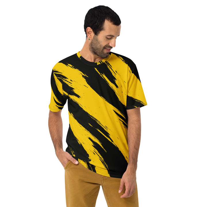 Premium Men's Jersey - Yellow-Black Brush