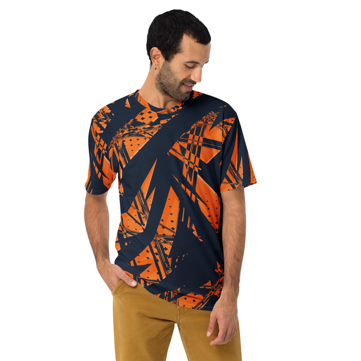 Premium Men's Jersey - Black-Orange Crack