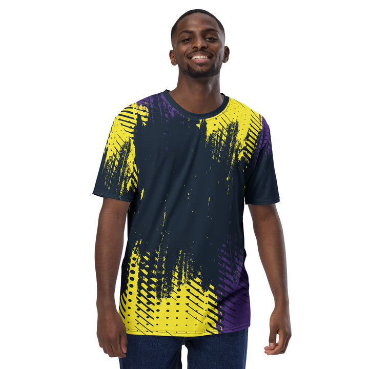 Premium Men's Jersey - Black-Yellow Wall