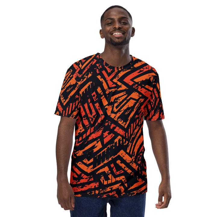 Premium Men's Jersey - Black-Orange Trend