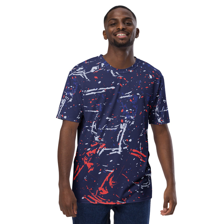 Premium Men's Jersey - Blue-Red Blizzard