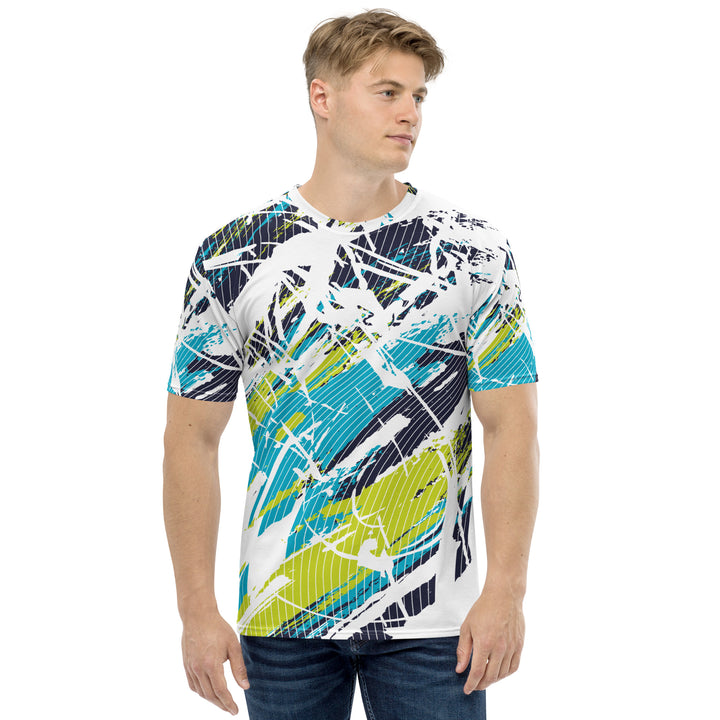 Premium Men's Jersey - White-Green Curve