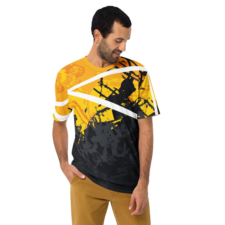 Premium Men's Jersey - Black-Yellow Halloween