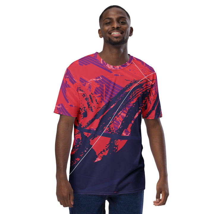 Premium Men's Jersey - Purple-Red Shield